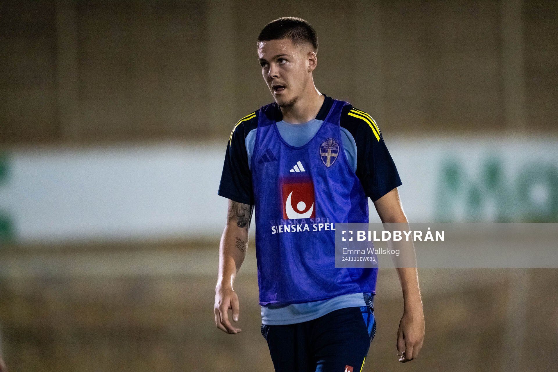 Emil Holm of the Swedish men's football national team at a
