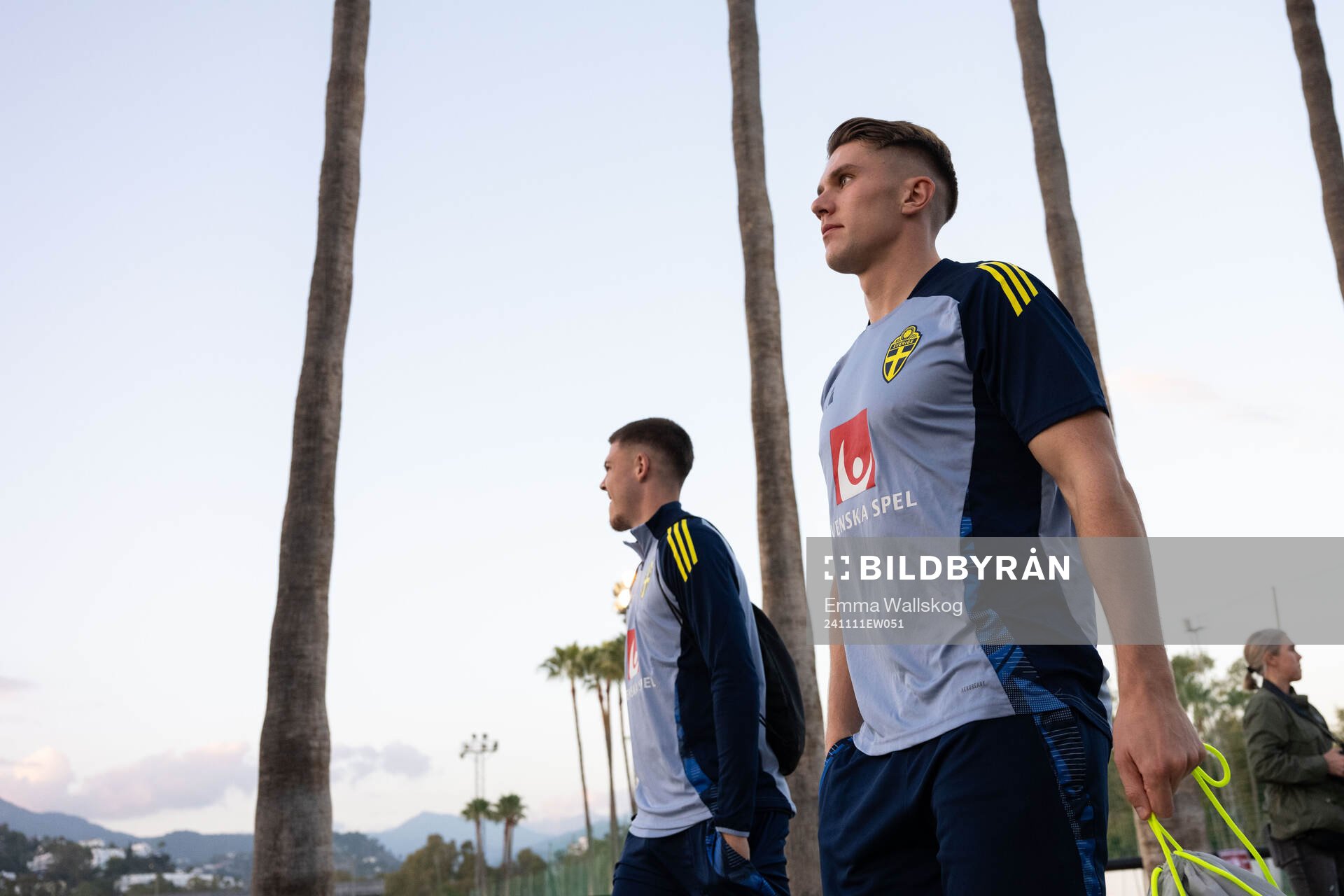 Emil Holm and Viktor Gyökeres of the Swedish men's