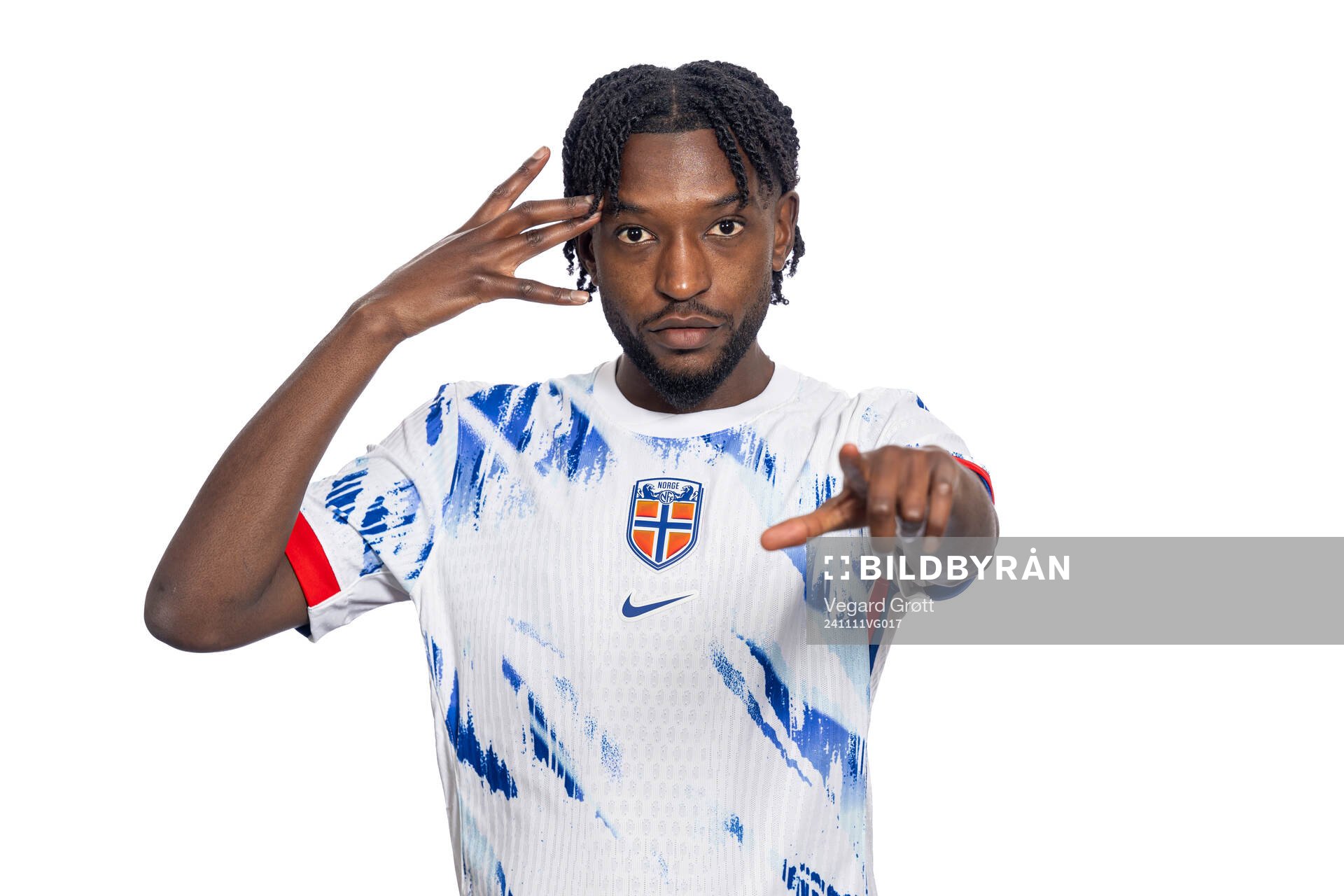 Warren Kamanzi of the Norwegian national football team