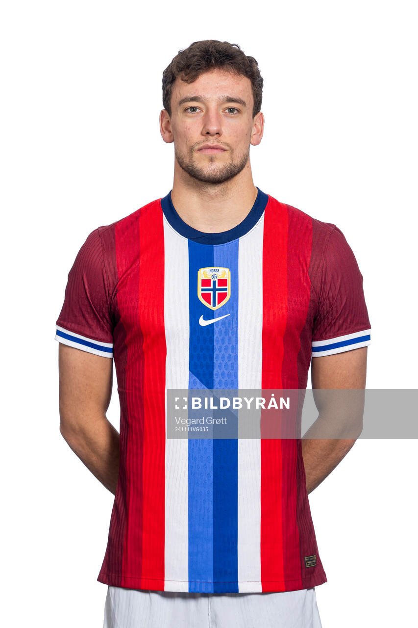 Colin Rösler of the Norwegian national football team poses