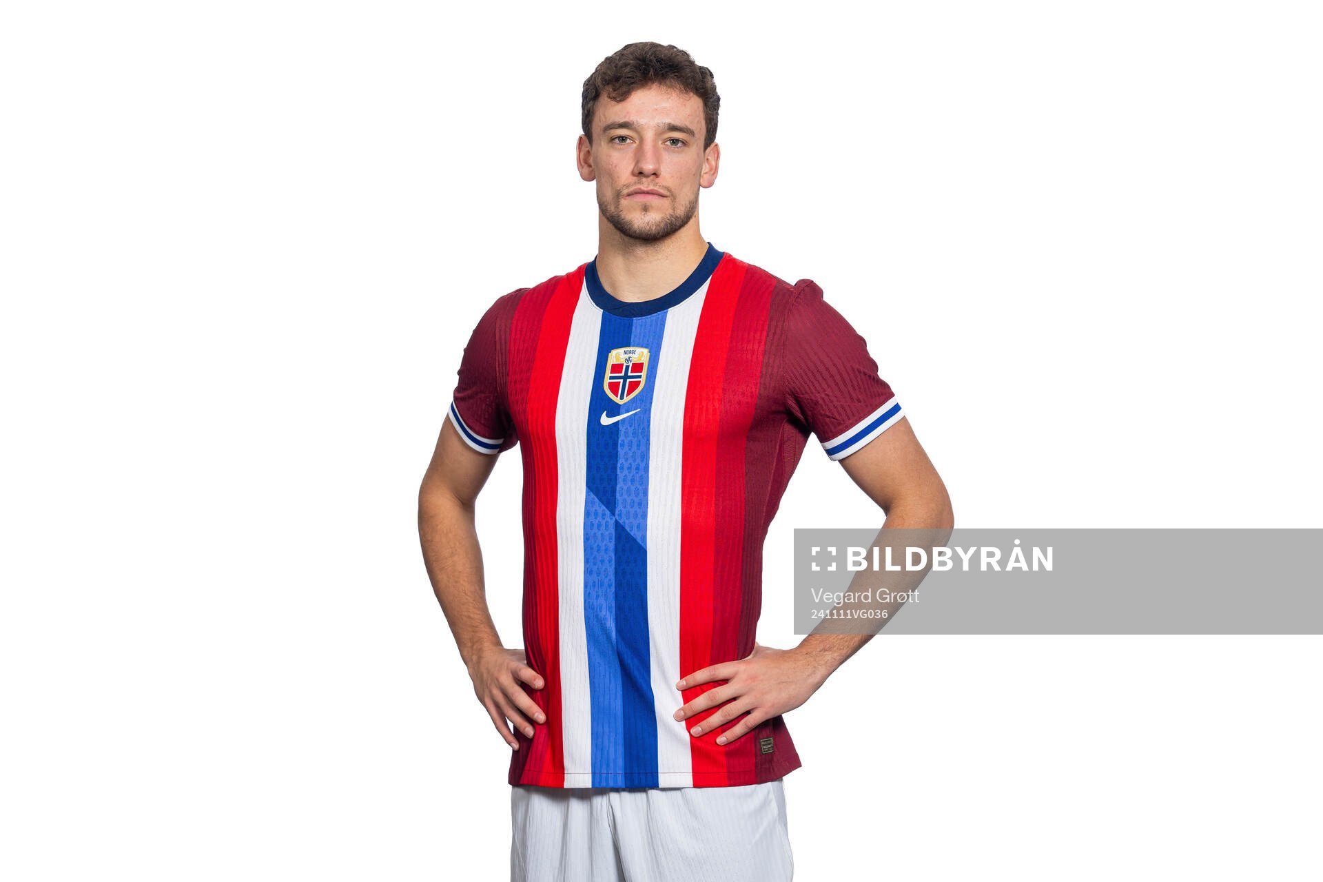 Colin Rösler of the Norwegian national football team poses