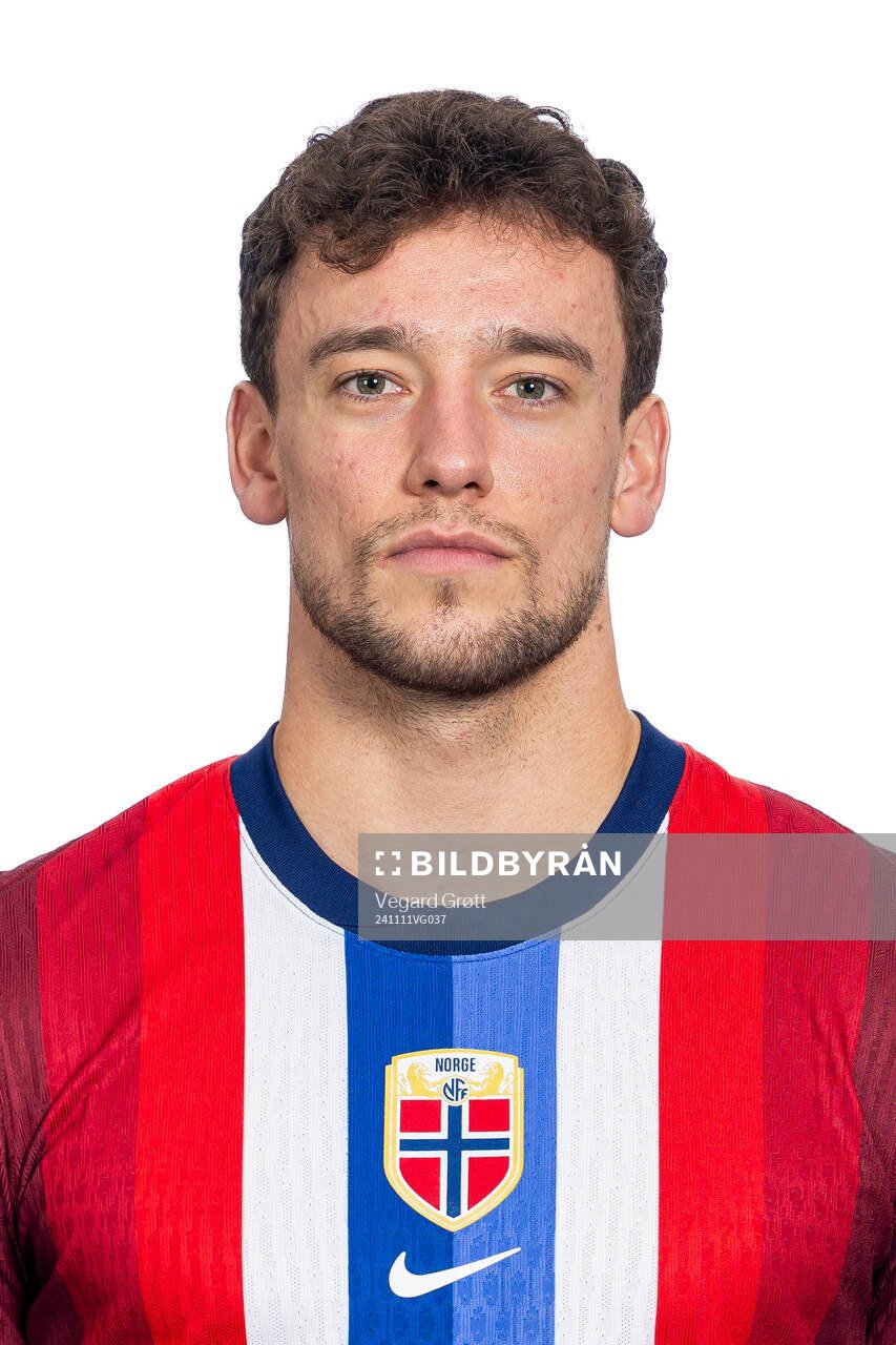 Colin Rösler of the Norwegian national football team poses