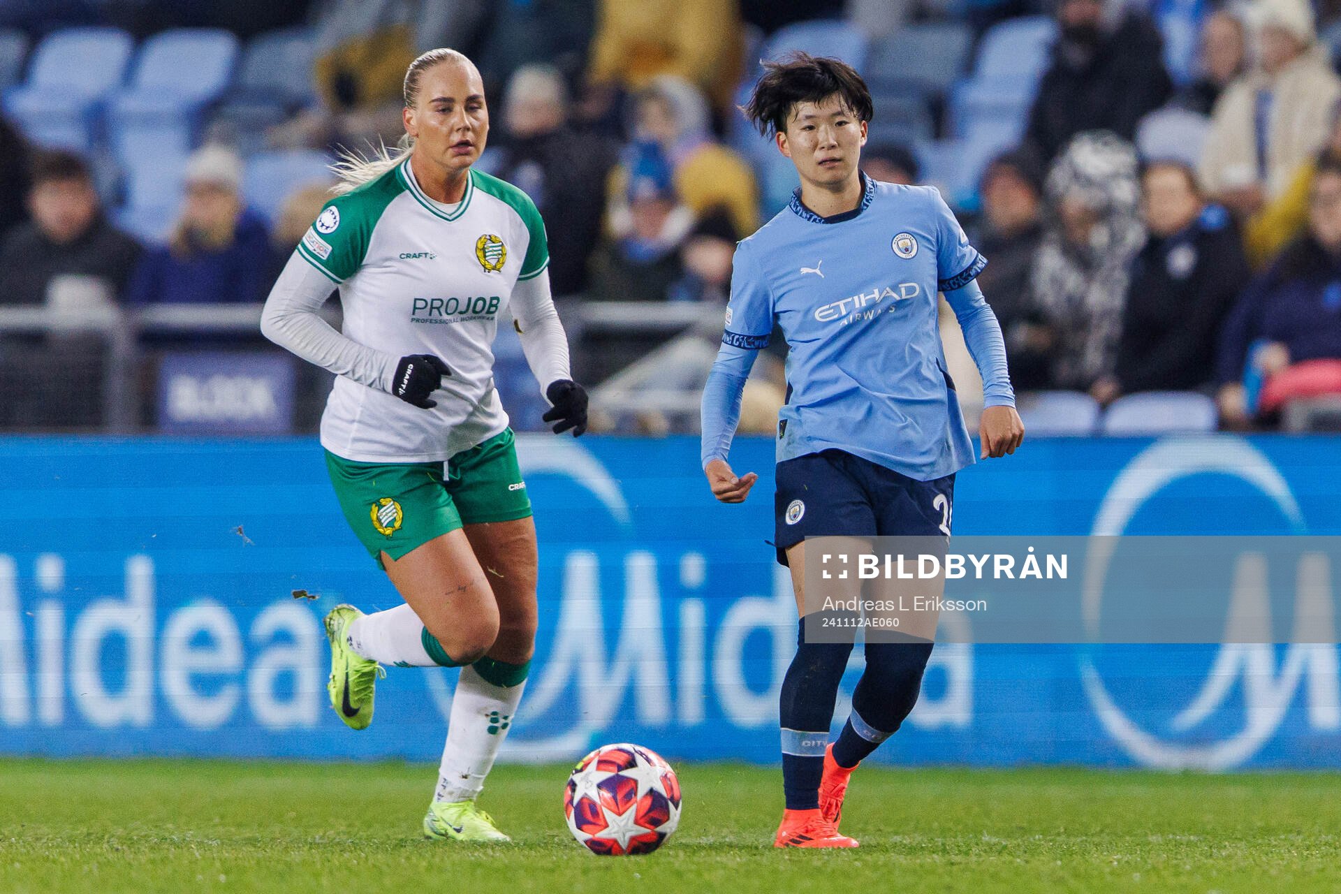 Cathinka Tandberg of Hammarby and Aoba Fujino  of
