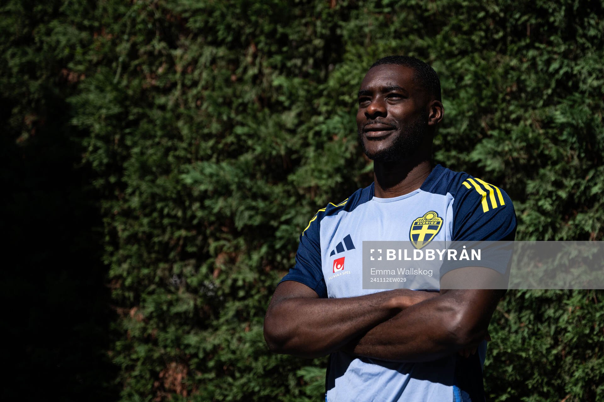 Ken Sema of the Swedish men's national football team poses