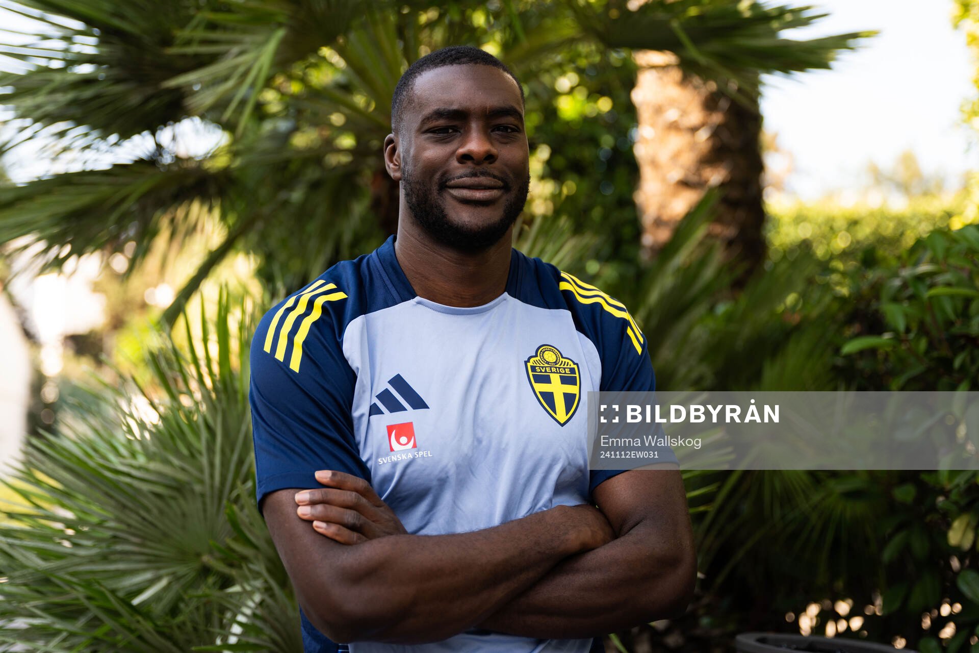 Ken Sema of the Swedish men's national football team poses