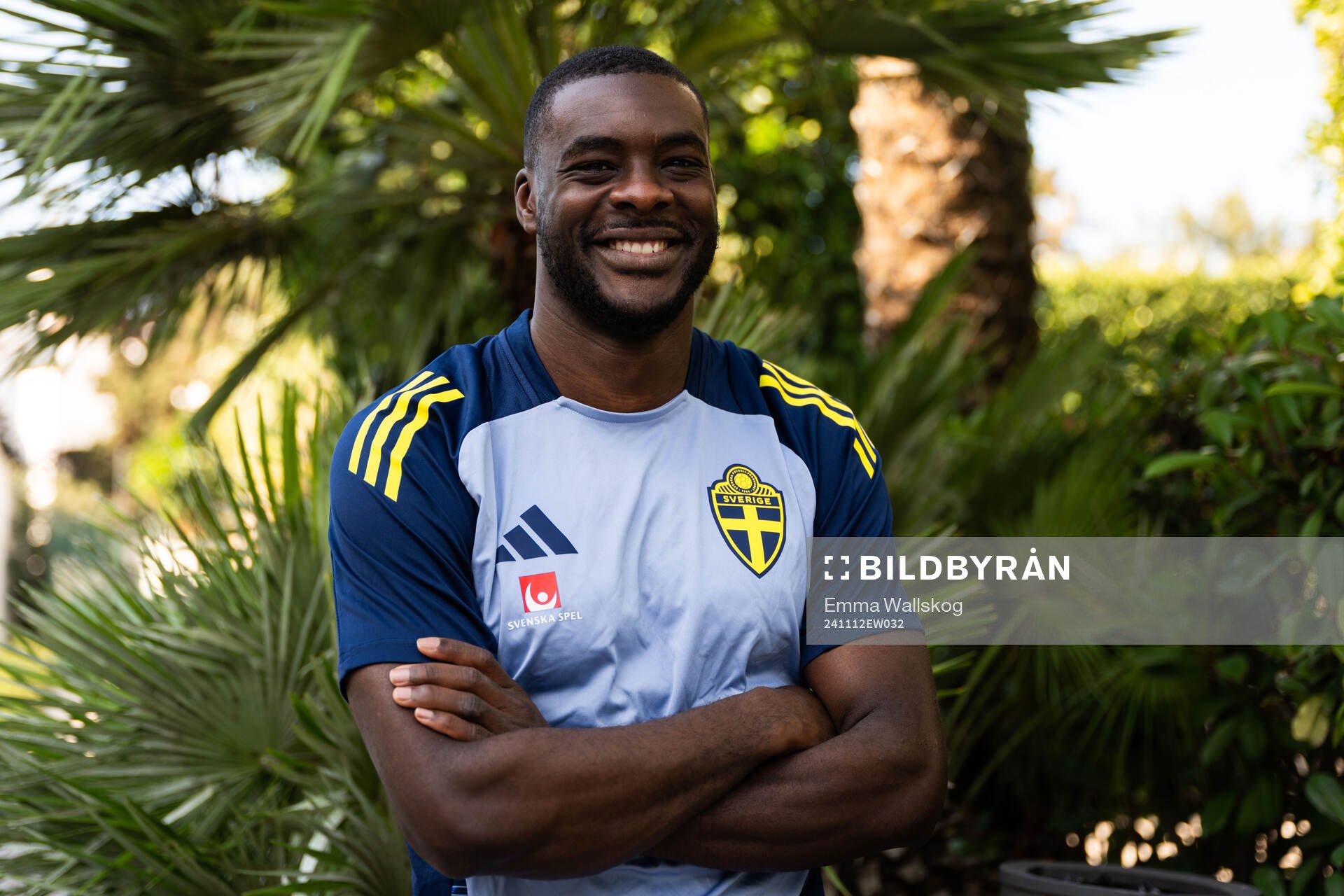 Ken Sema of the Swedish men's national football team poses