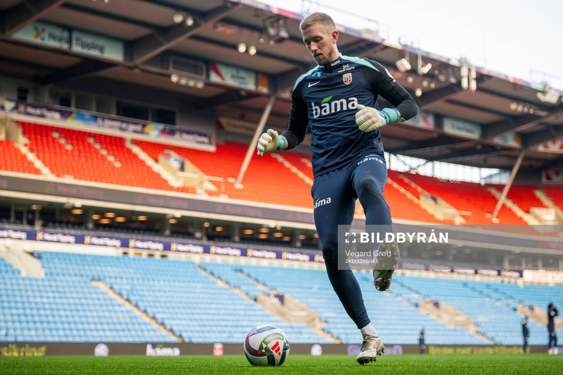 Goalkeeper Egil Selvik of the Norwegian national football