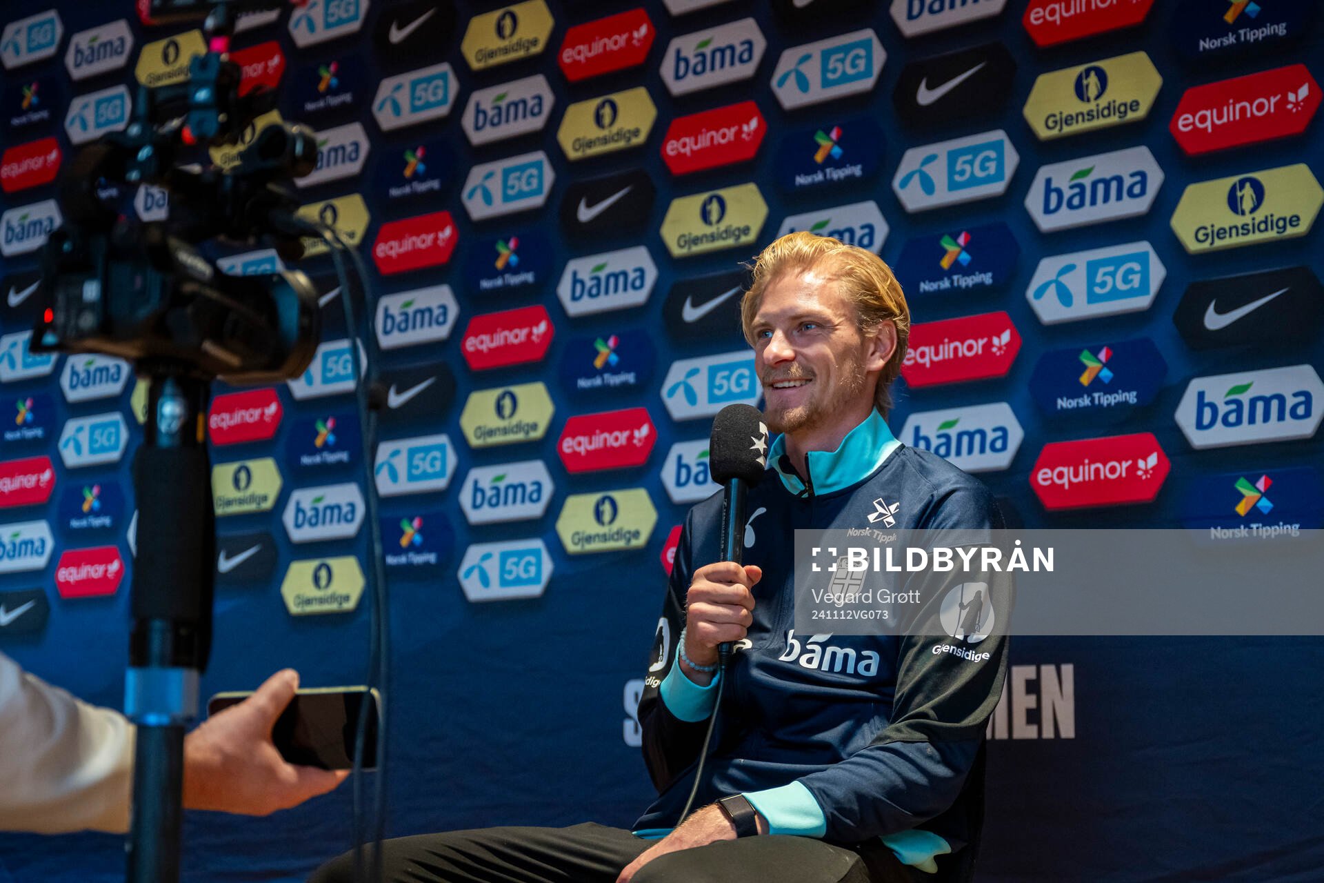 Morten Thorsby of the Norwegian national football team during a press event on November 12, 2024 in Oslo. 