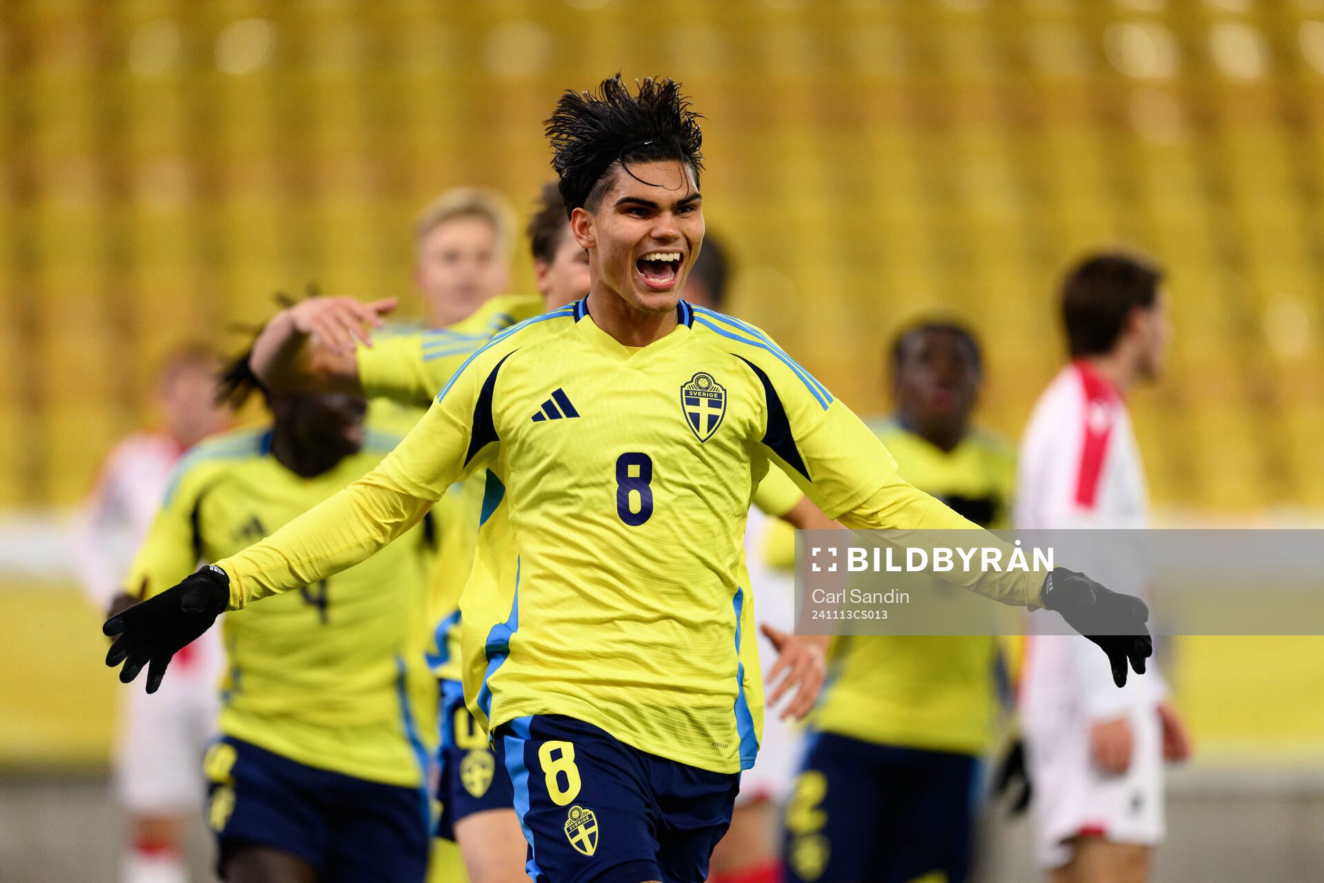 Noel Sernelius of Sweden celebrates