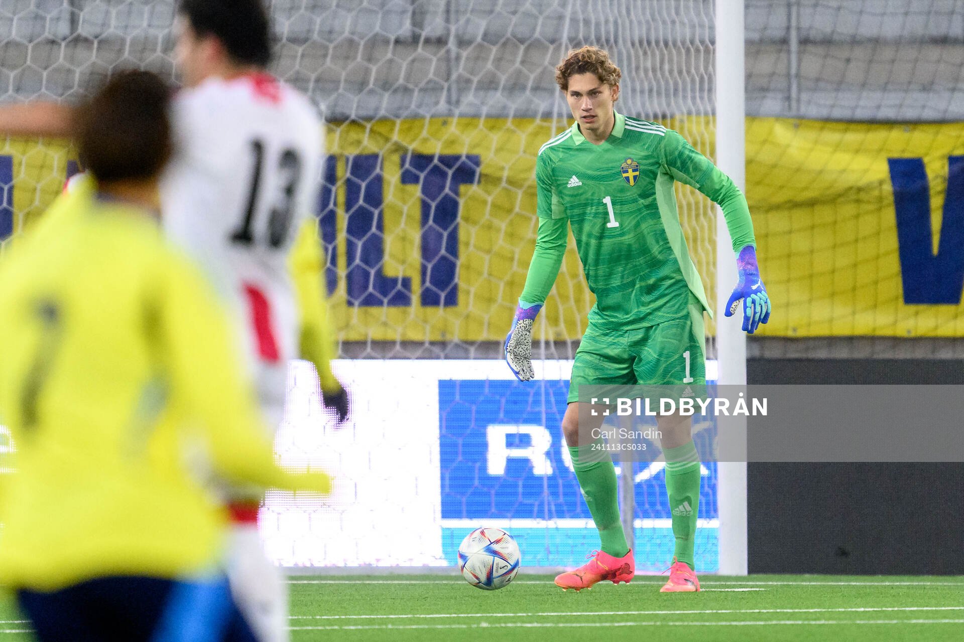 Goalkeeper William Nieroth Lundgren of Sweden