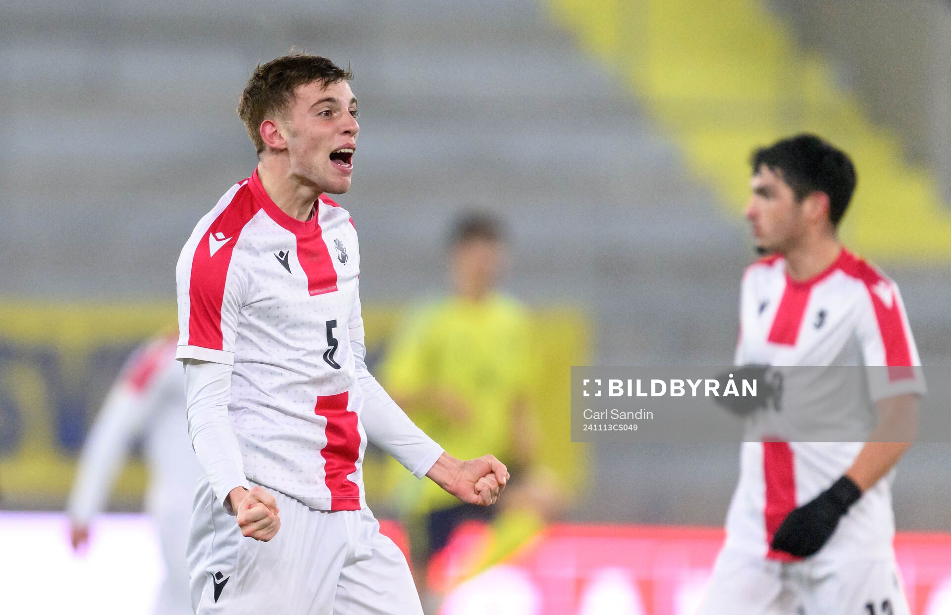 George Nikolaishvili of Georgia celebrates
