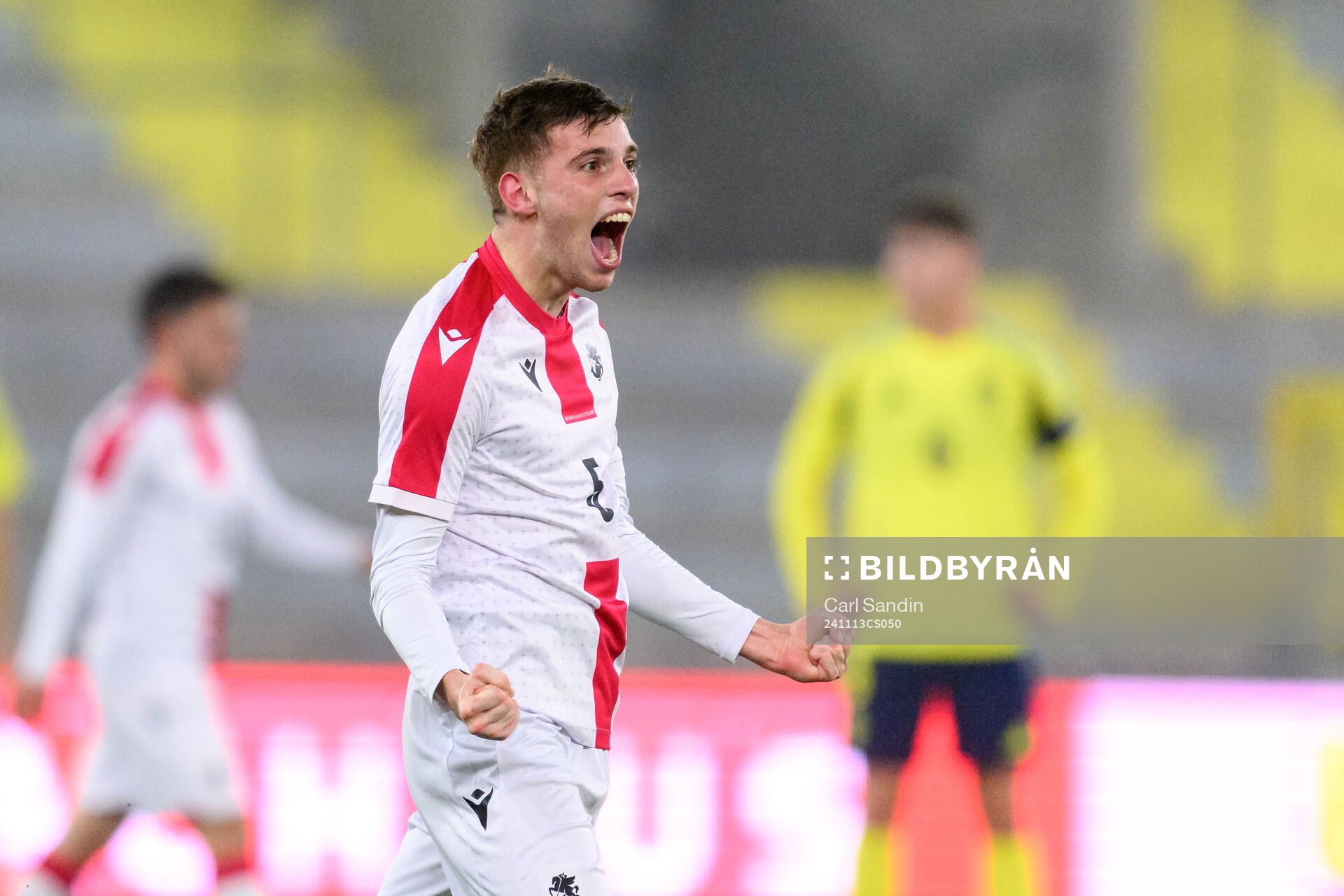 George Nikolaishvili of Georgia celebrates
