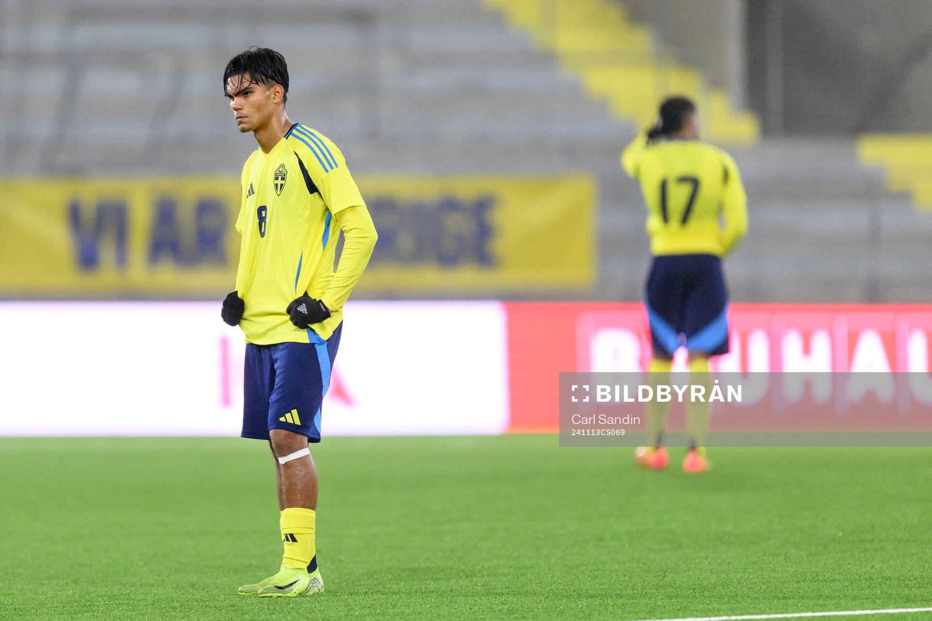 Noel Sernelius of Sweden looks dejected aftere under-19
