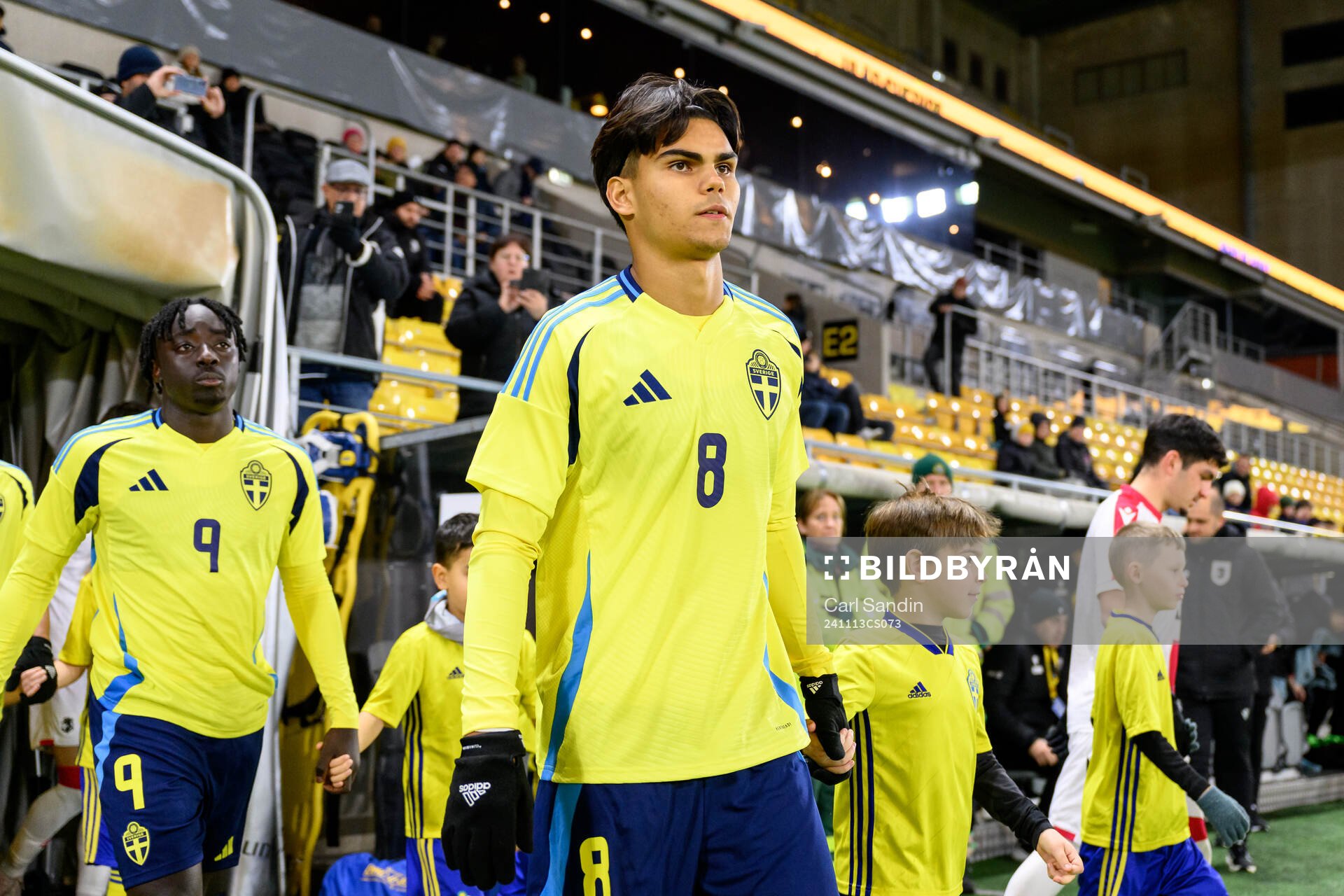Noel Sernelius of Sweden ahead the under-19 Euro Qualifier