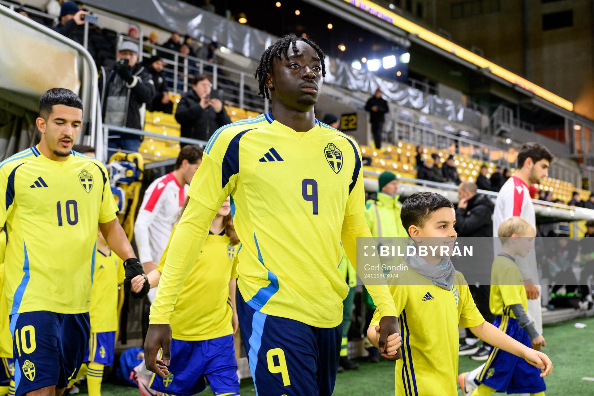 Kalipha Jawla of Sweden ahead the under-19 Euro Qualifier