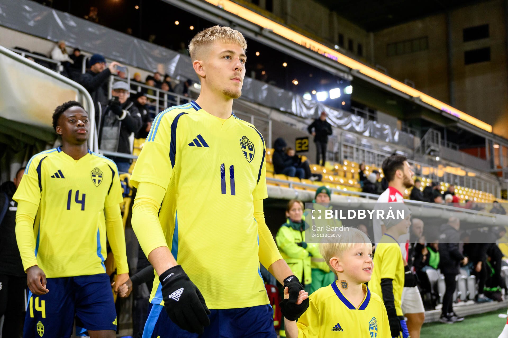 Elias Pihlström of Sweden ahead the under-19 Euro