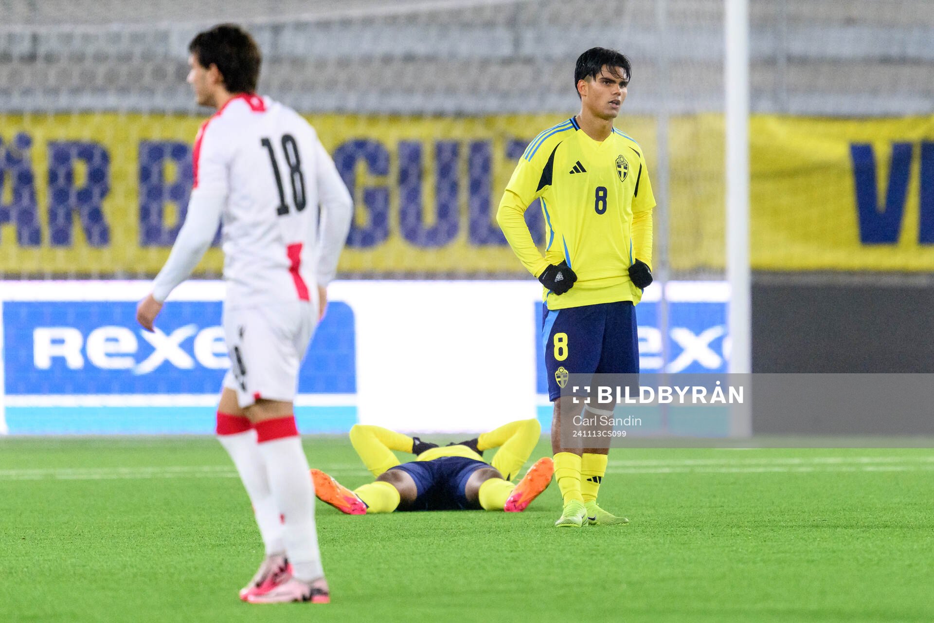Noel Sernelius of Sweden looks dejected
