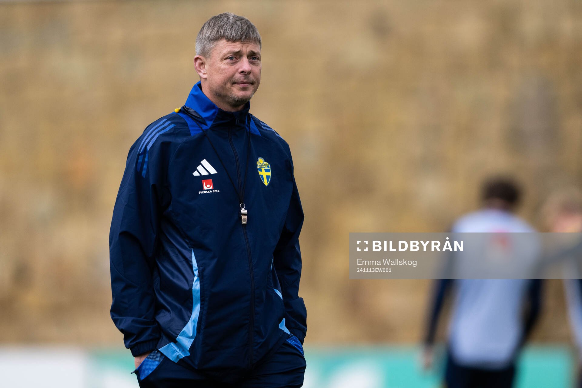 Head coach Jon Dahl Tomasson of the Swedish men's football national team at a training session on November 13, 2024 in Marbella. 