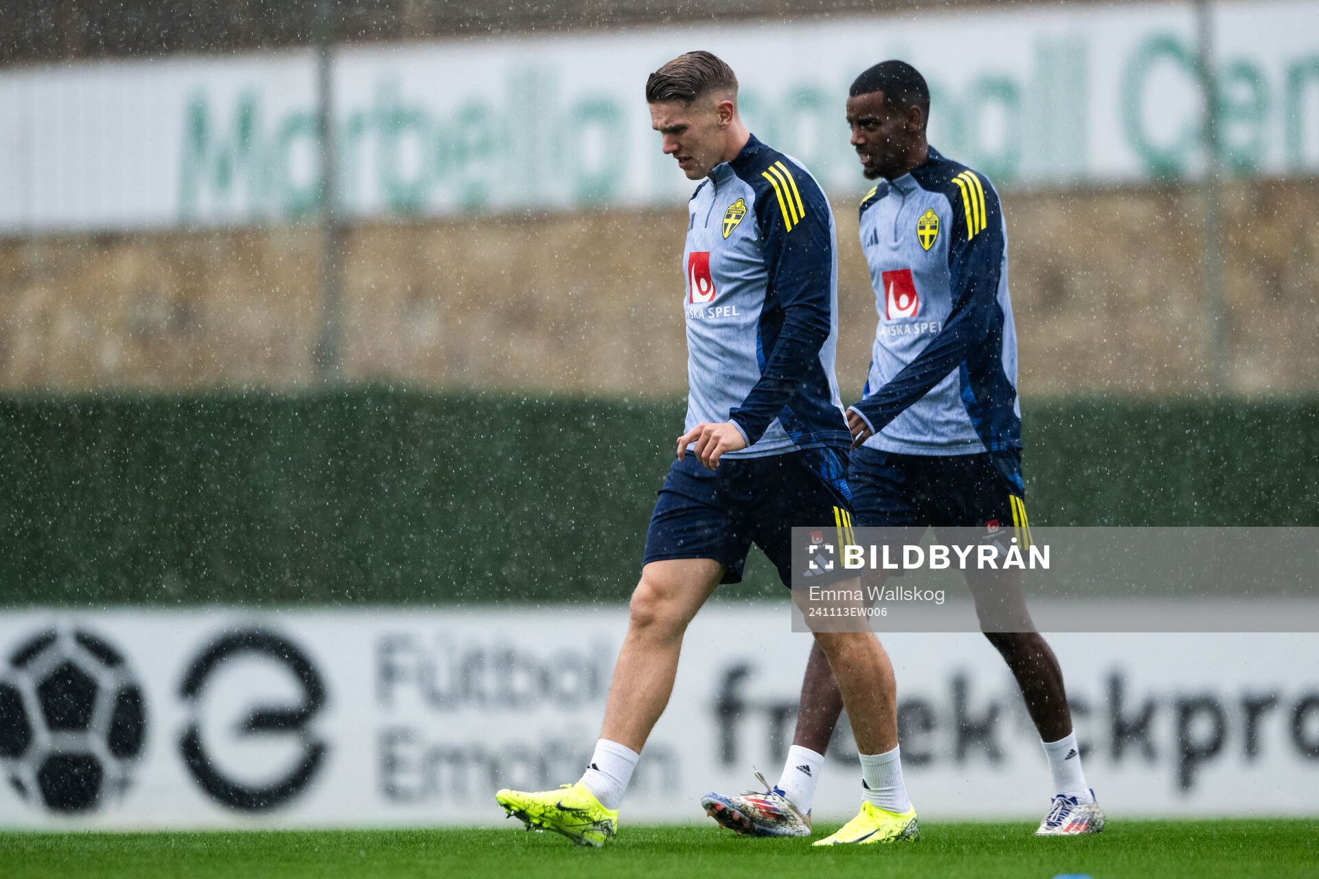 Viktor Gyökeres and Alexander Isak of the Swedish men's