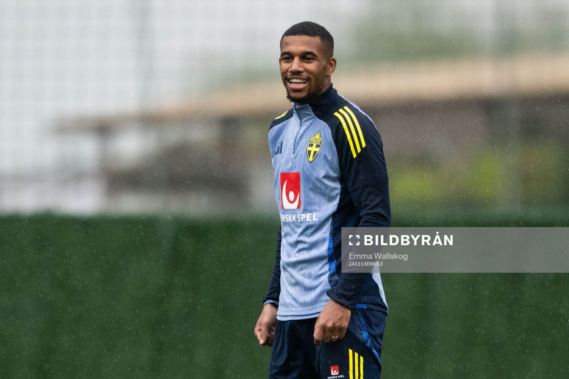 Isak Hien of the Swedish men's football national team at a