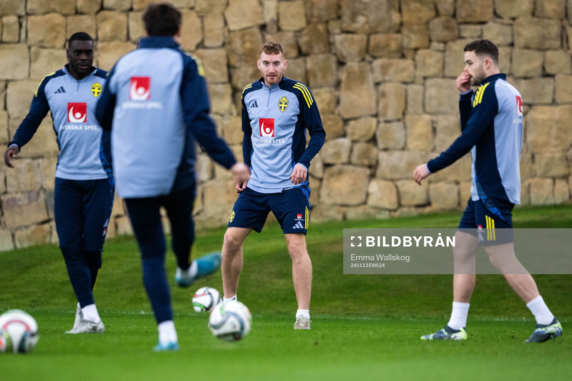 Dejan Kulusevski of the Swedish men's football national team at a training session on November 13, 2024 in Marbella. 