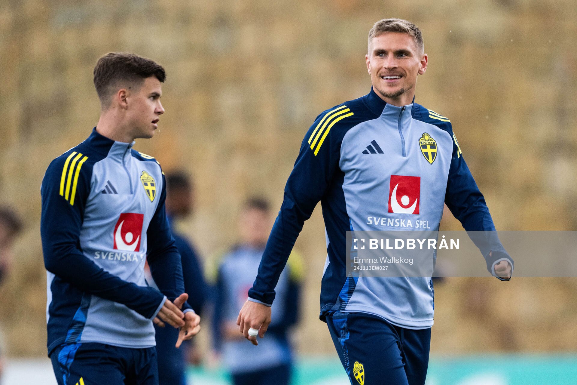Samuel Dahl and Carl Starfelt of the Swedish men's football