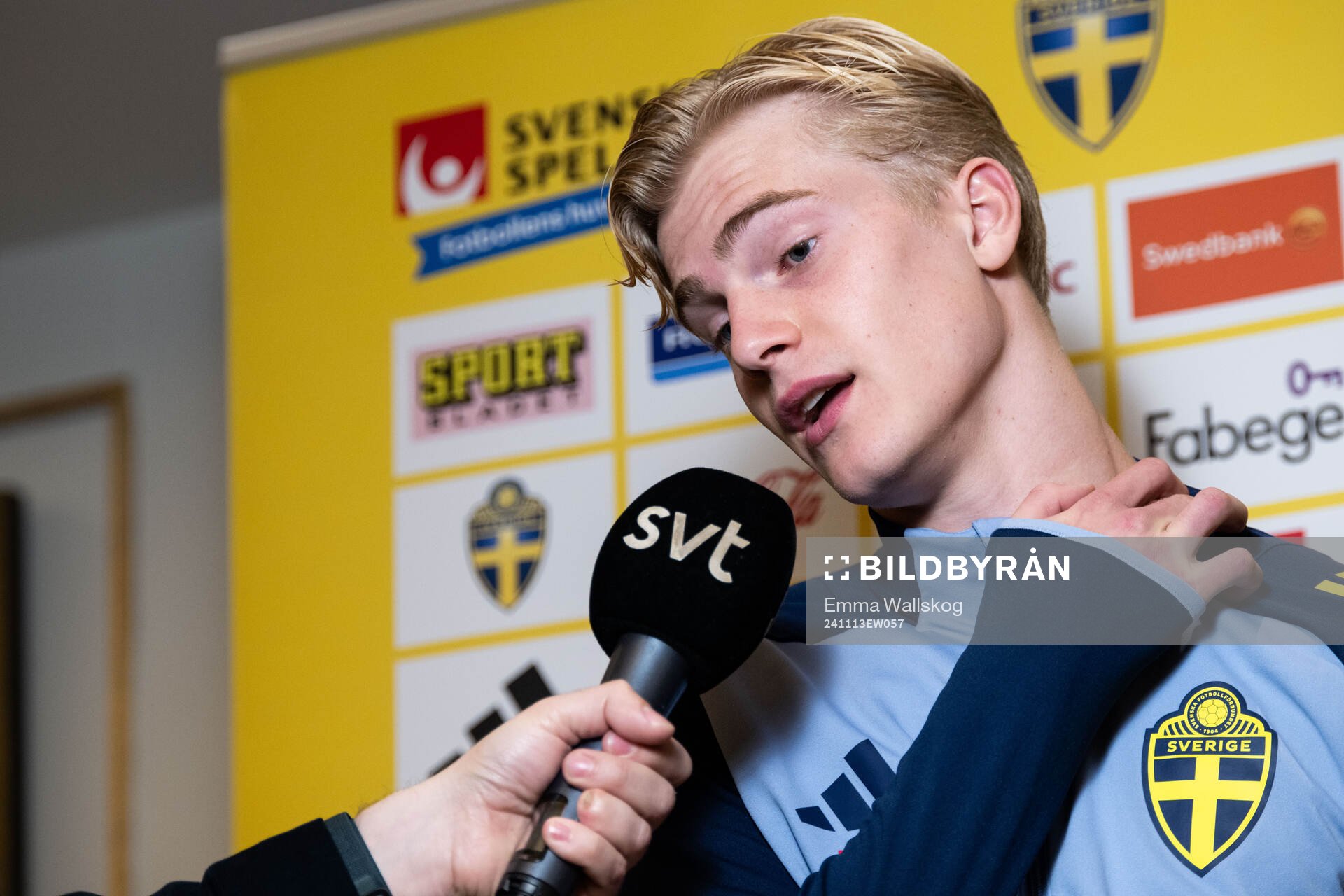 Lucas Bergvall of the Swedish men's football national team