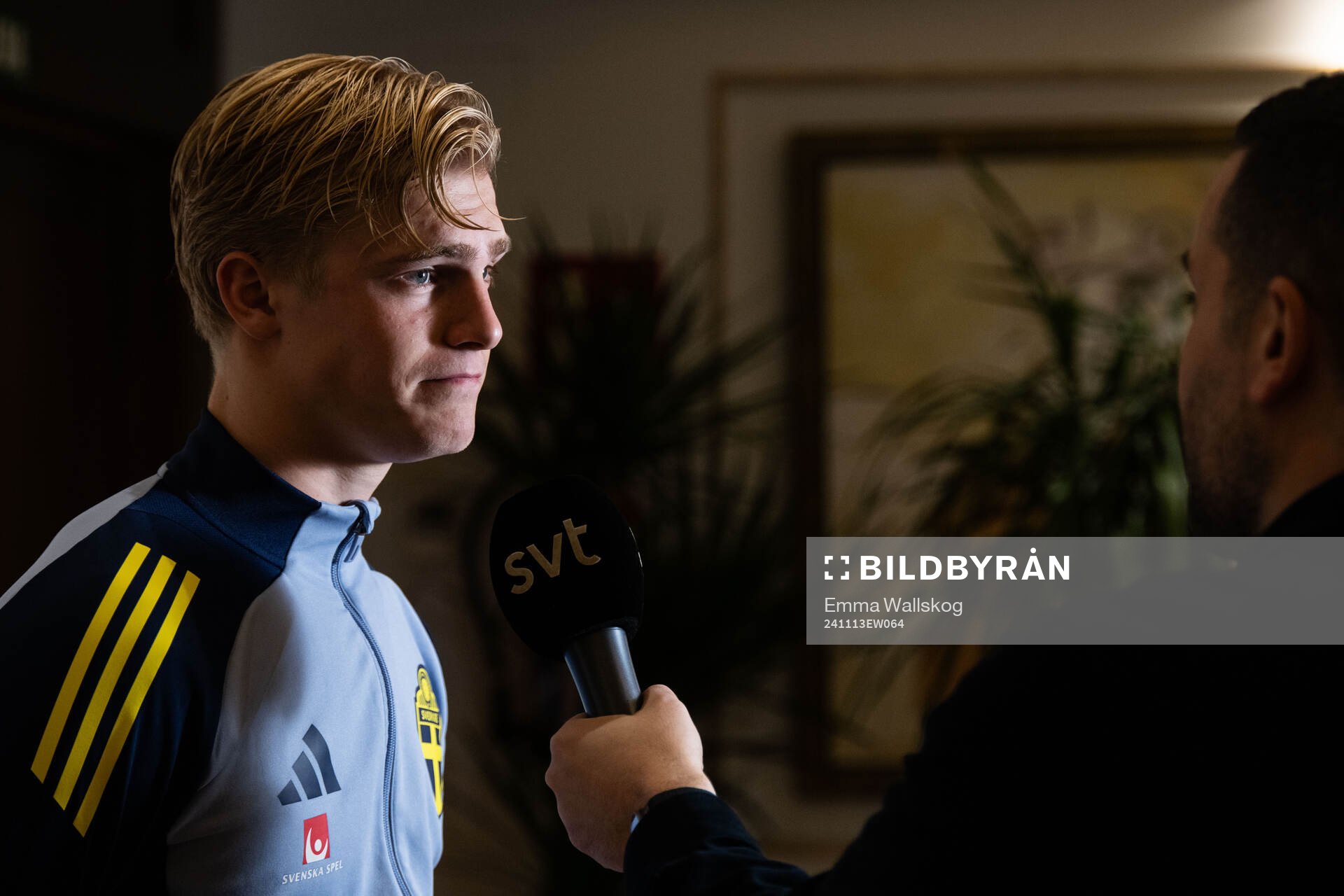 Lucas Bergvall of the Swedish men's football national team