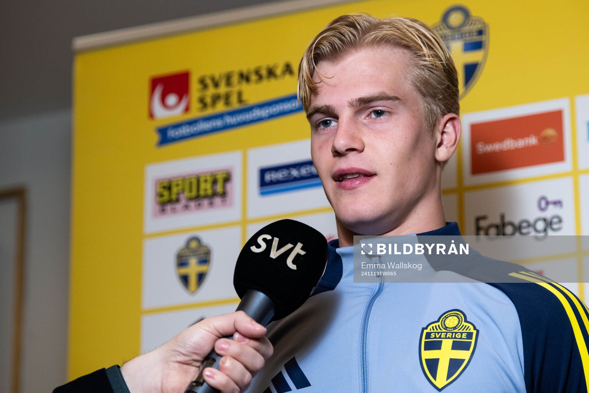 Lucas Bergvall of the Swedish men's football national team