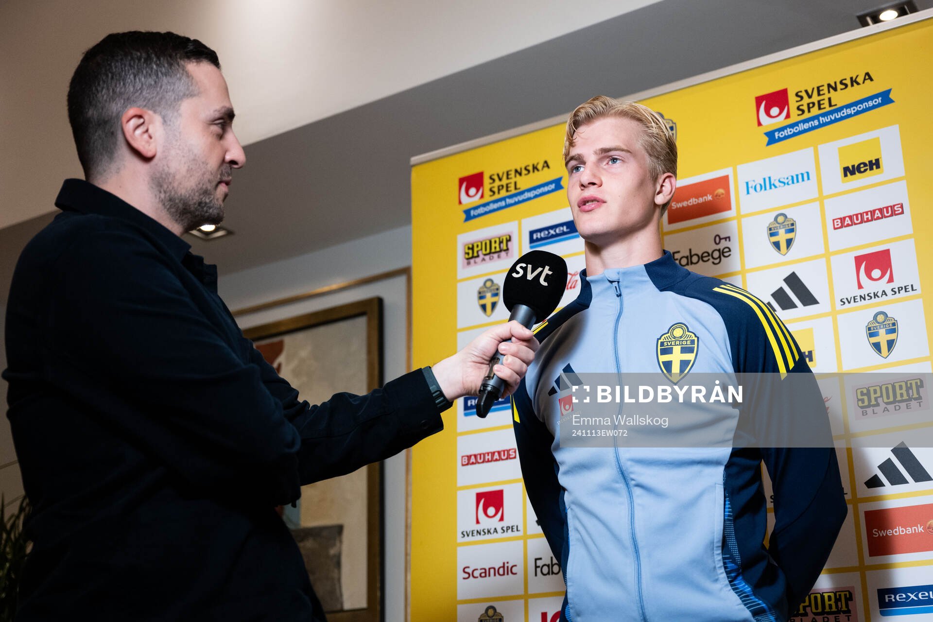Lucas Bergvall of the Swedish men's football national team