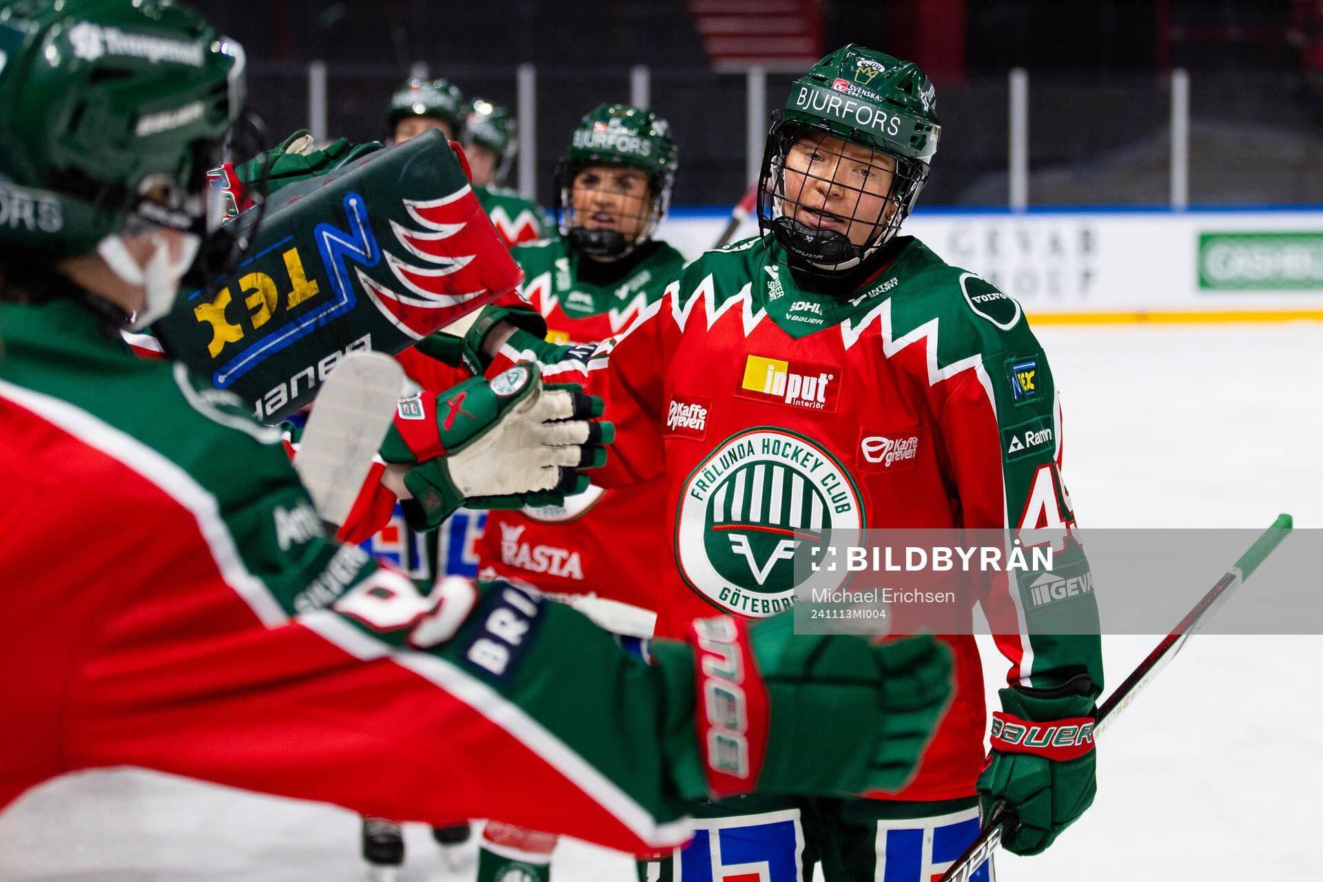 Frölundas Paula Bergström jublar