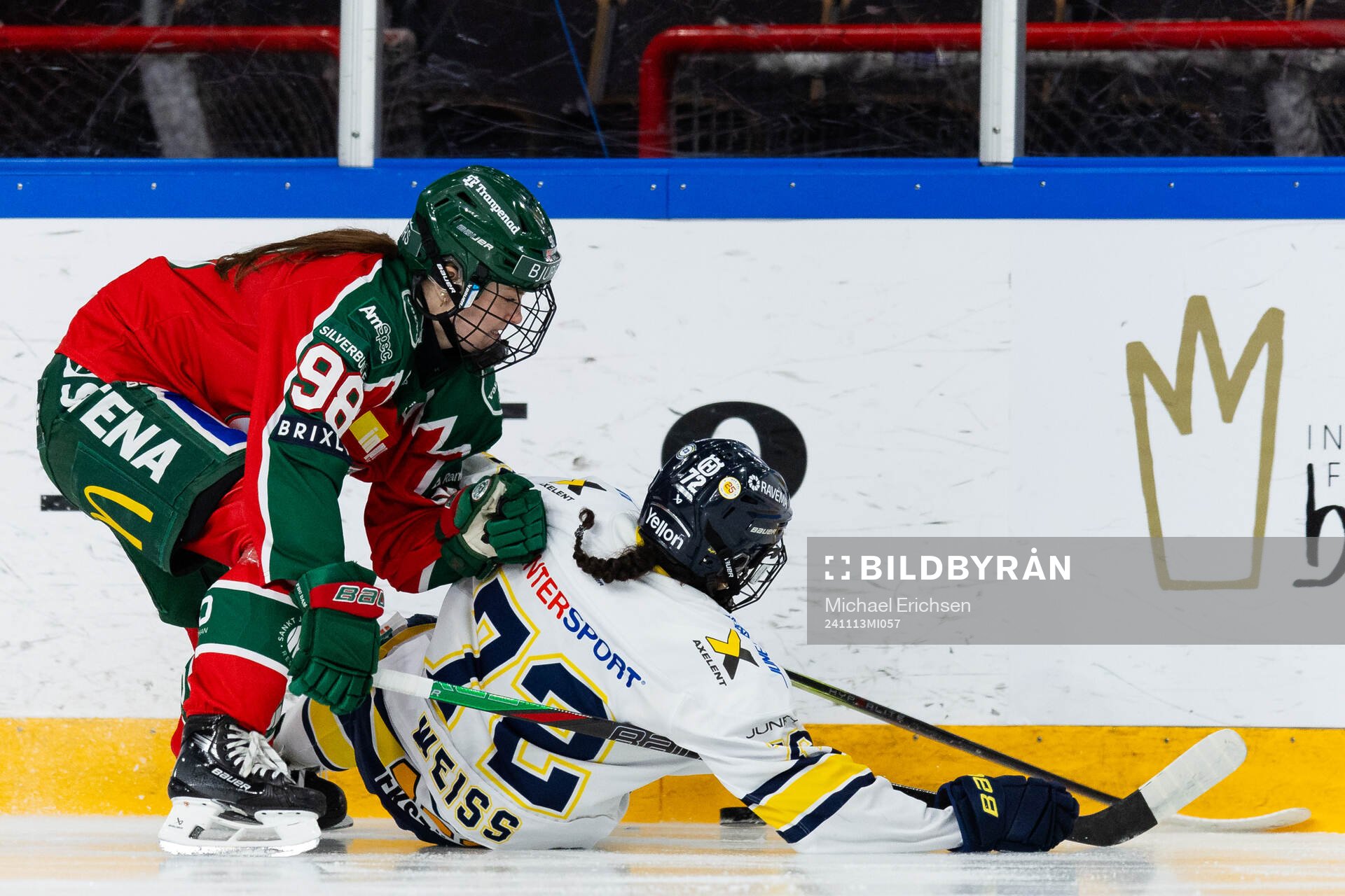 Frölundas Felicia Linder och HV71s Rachel Weiss