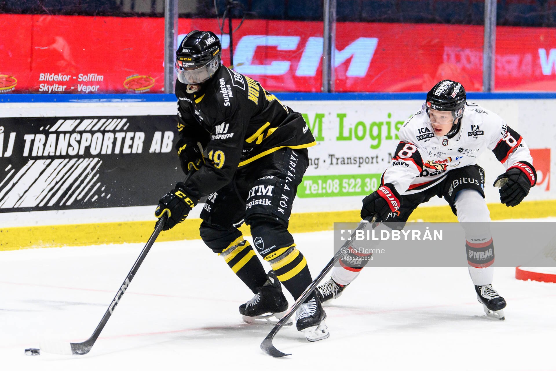 AIKs Daniel Muzito Bagenda och Nybro Vikings Albin Udd