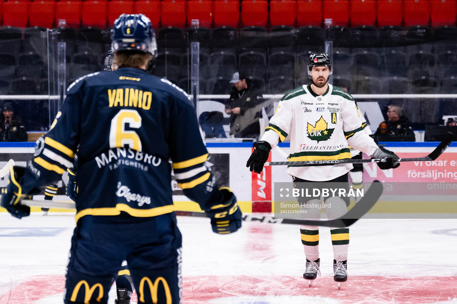 Södertäljes Olli Vainio och Östersunds Linus Videll