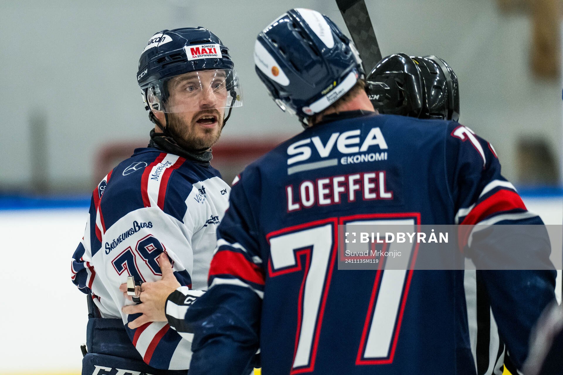 KRIF s Andreas Nordfeldt och Åsedas Ludwig Loeffel bråkar