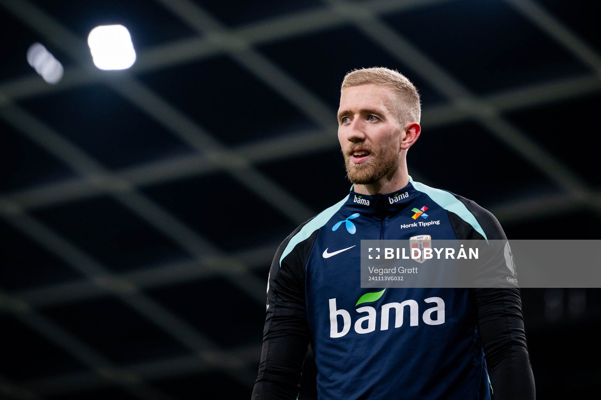 Goalkeeper Egil Selvik of the Norwegian national football