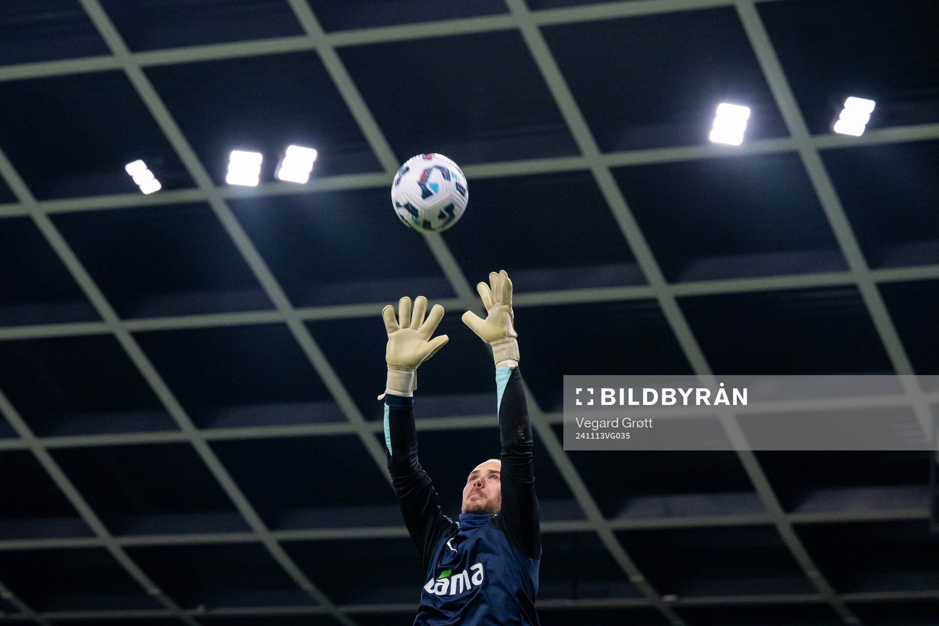 Goalkeeper Viljar Myhra of the Norwegian national football