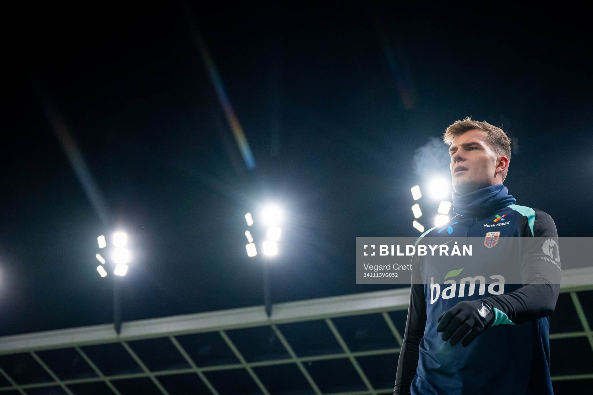 Alexander Sørloth of the Norwegian national football team