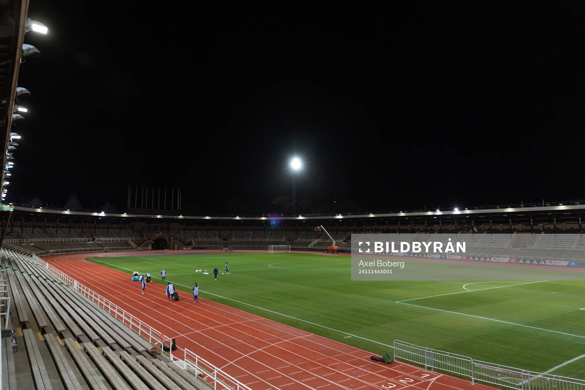 Stockholms Stadion ahead of a training session with the Swedish men's national football team on November 14, 2024 in Stockholm. 
