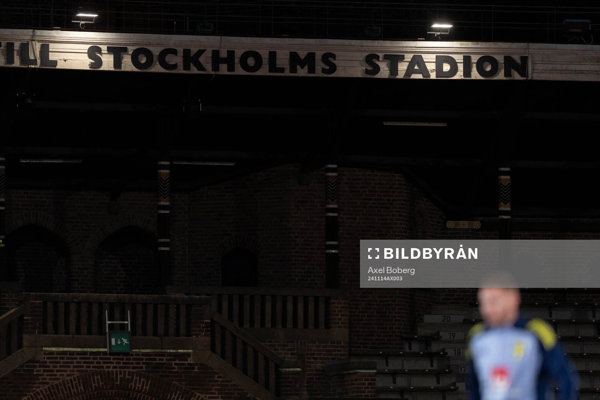 Stockholms Stadion during a training session on November 14, 2024 in Stockholm.
