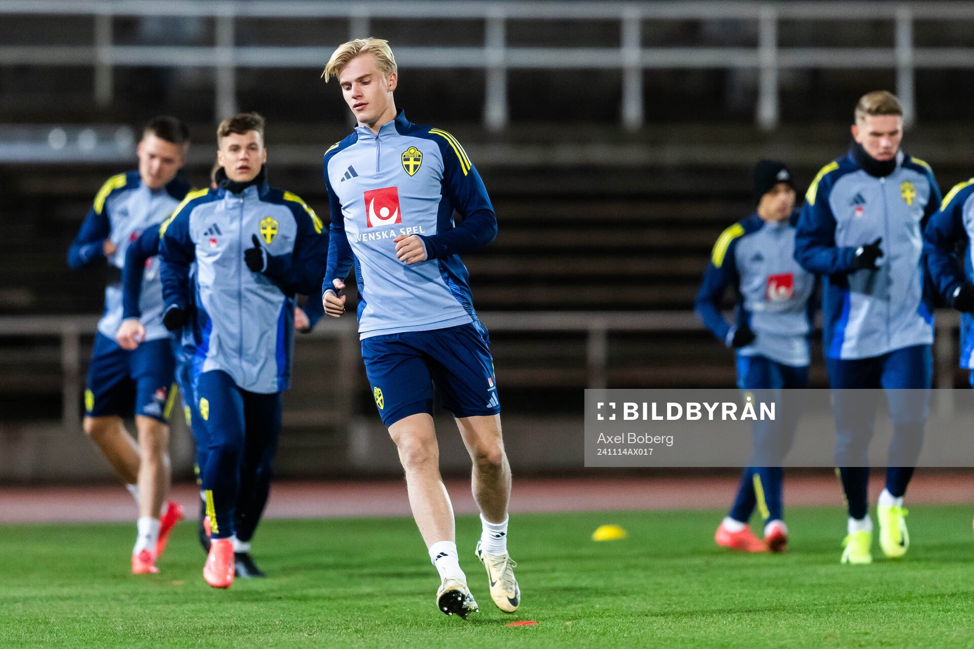 Lucas Bergvall of the Swedish men’s national football team