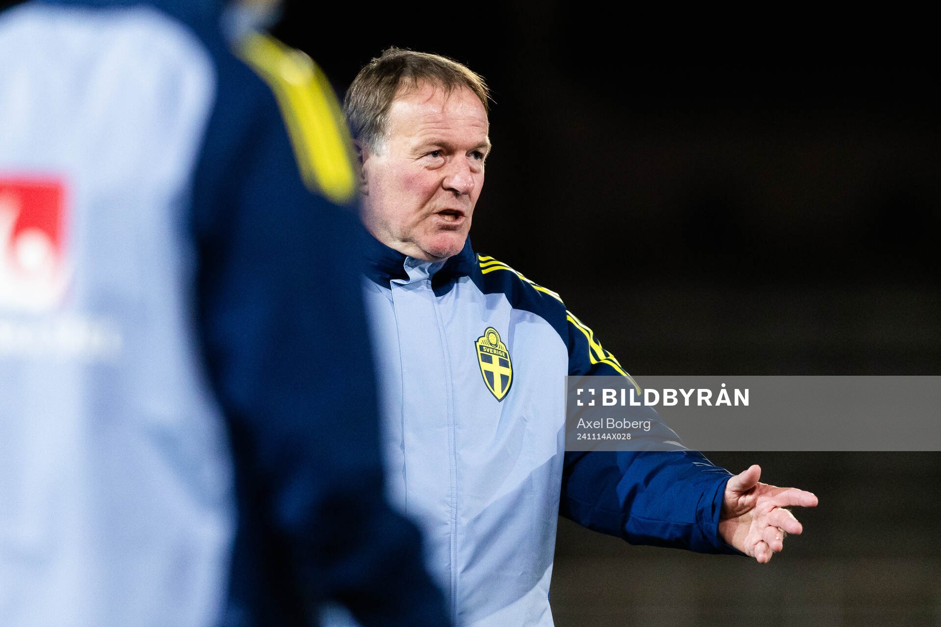 Assistant coach Remy Reijnierse of the Swedish men’s national football team during a training session on November 14, 2024 in Stockholm 