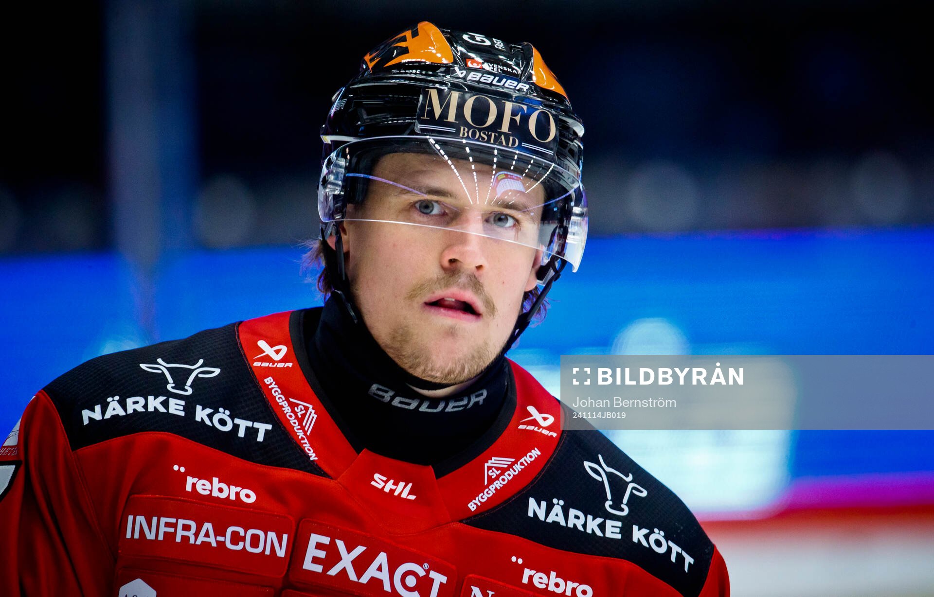 Örebros William Wikman med mustasch