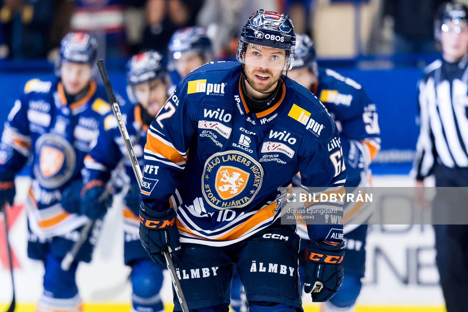 Växjös Manuel Ågren jublar