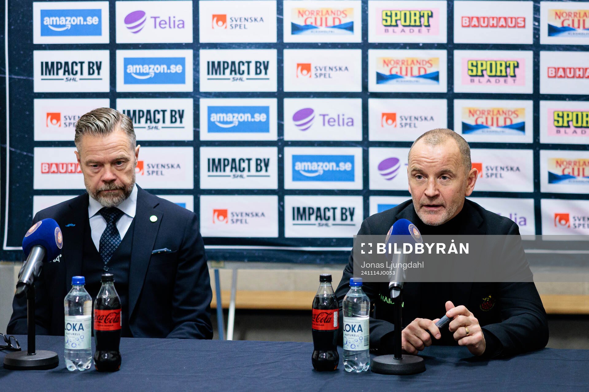 Växjös assisterande tränare Fredrik Hellgren och Luleås