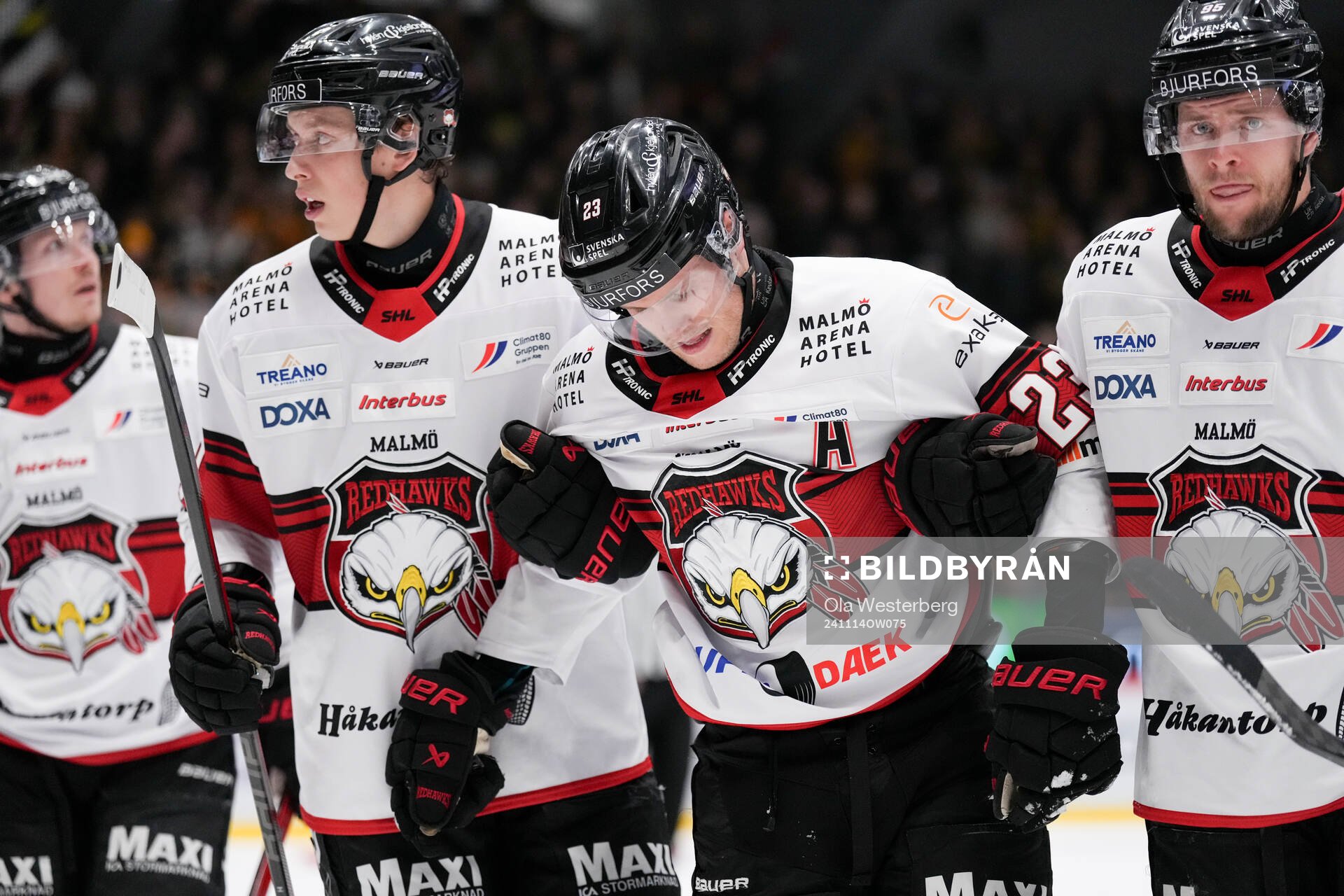 Malmö Redhawks Christoffer Forsberg har ont