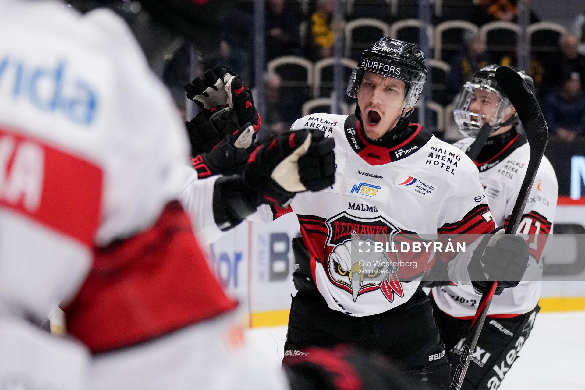 Malmö Redhawks Jakub Galvas jublar