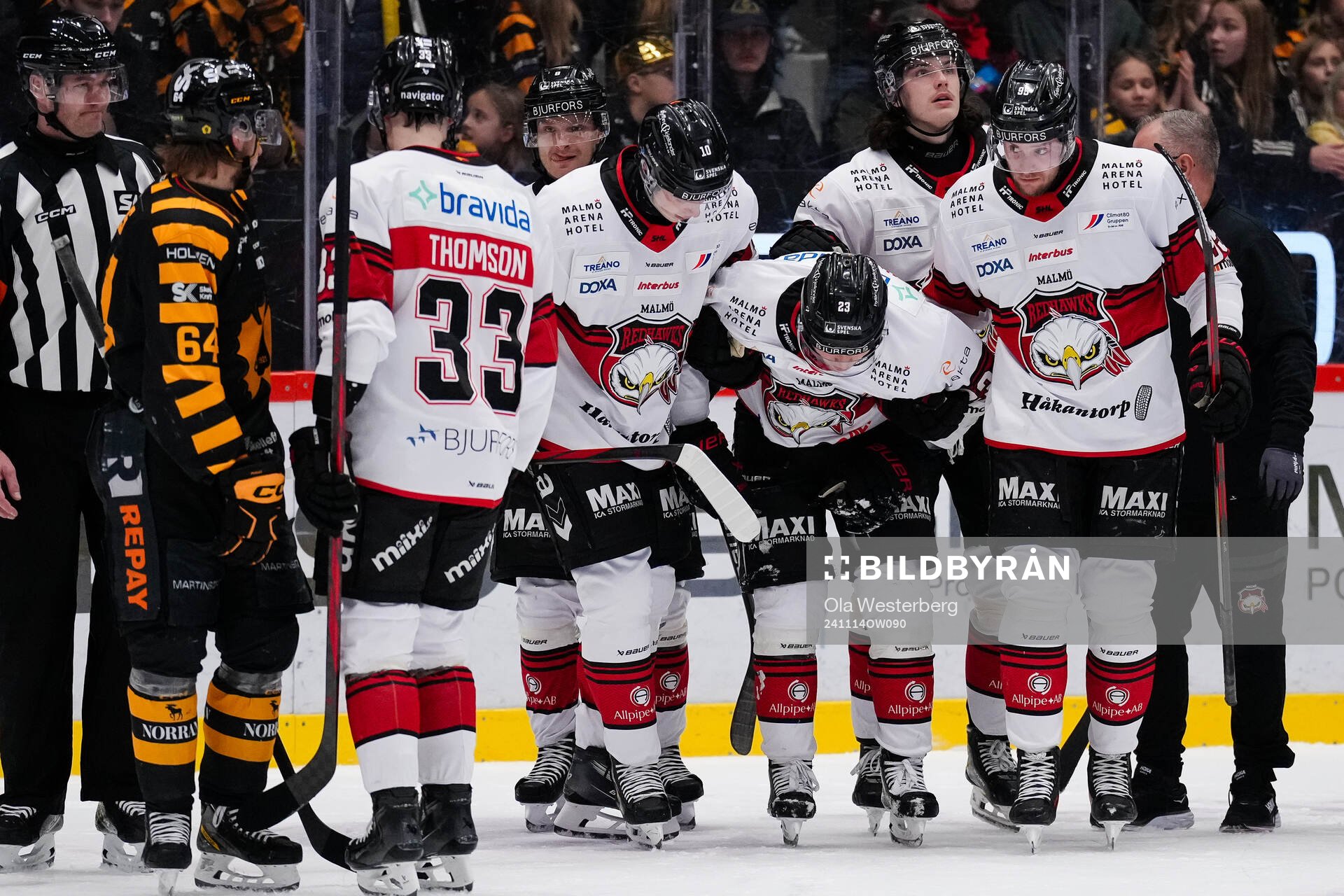 Malmö Redhawks William von Barnekow, skadade Christoffer