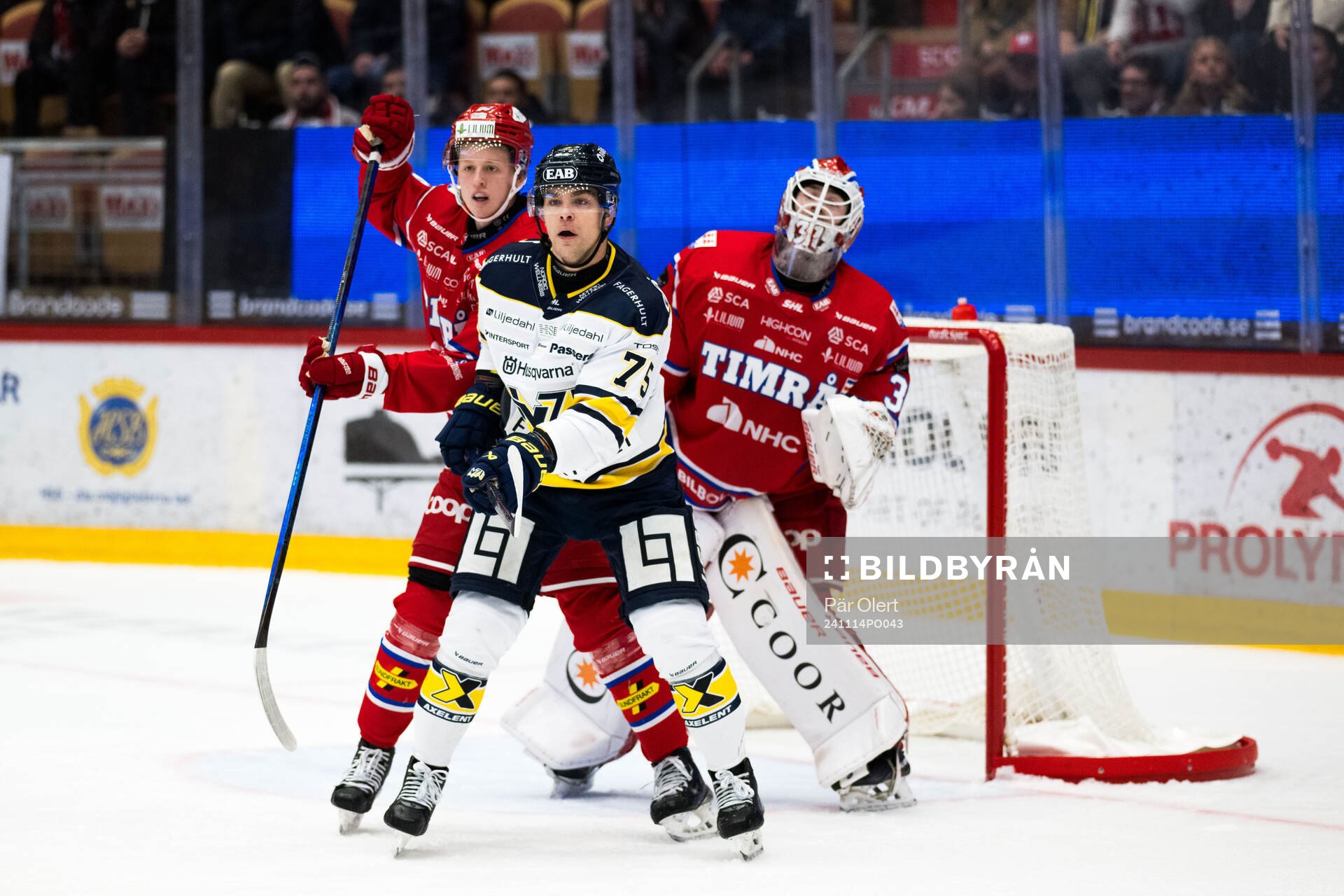 HV71s Radan Lenc och Timrås Viggo Gustafsson