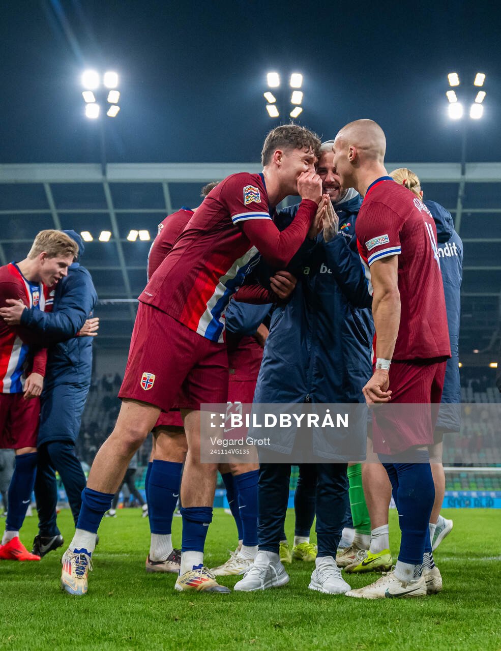 Jørgen Strand Larsen, Aron Dønnum and Leo Østigård of